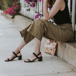 Everlane Double Strap Block Heel Sandal